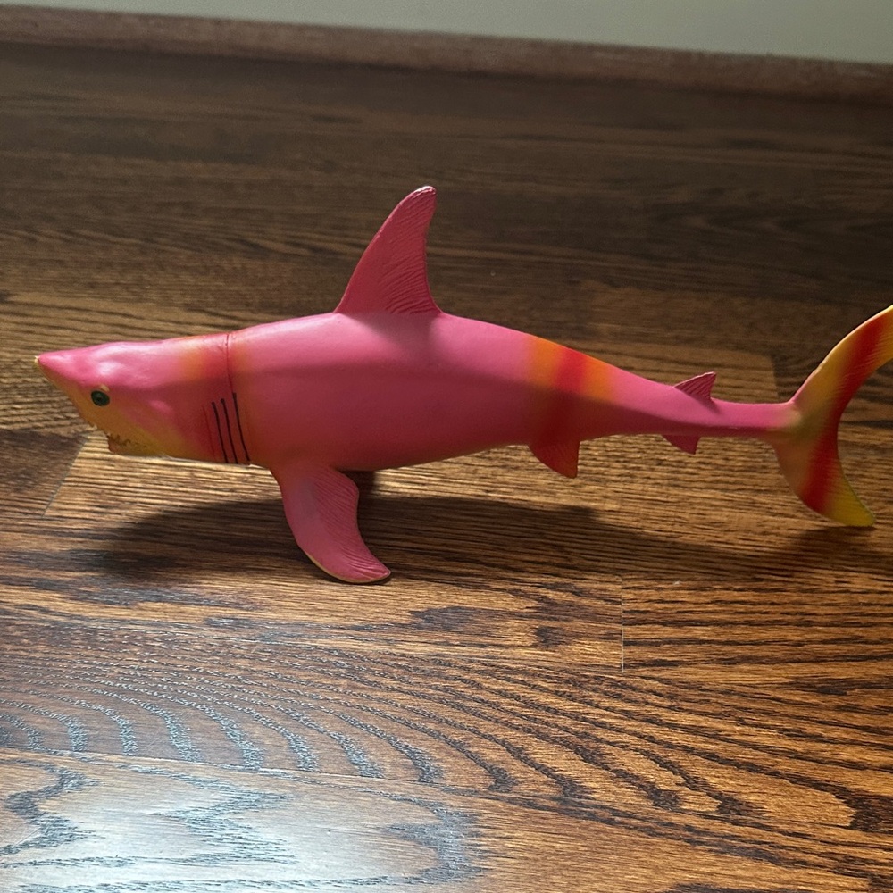 Pink and Yellow Toy Shark
